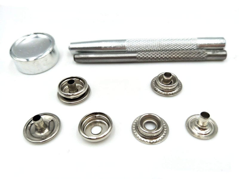 INNETOC 60 Sets 15mm 5/8" Mixed Heavy Duty Snap Fasteners Kit, Metal Snaps for Leather Crafts Sewing Repair Clothing Button Kit with Snap Installation Tool - Image 5
